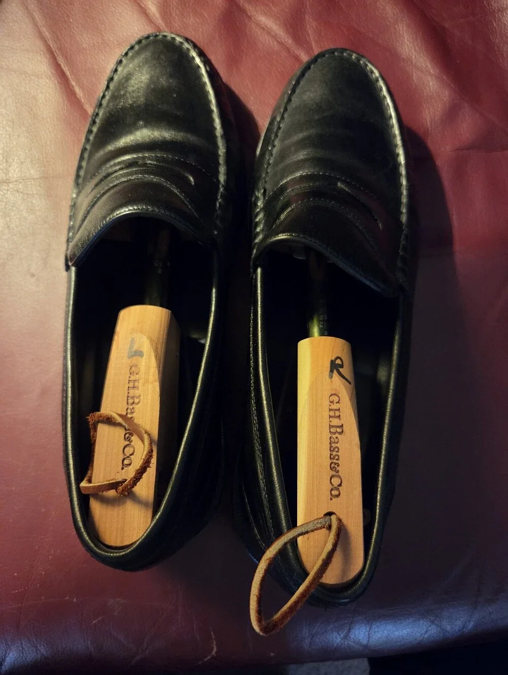 Cole Haan Pinch Sanford Penny Loafers Mens 10.5 Used Black Color Designer